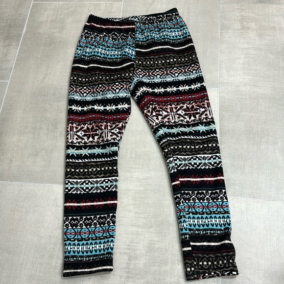 Winter print fleece lined pants - Picture 1 of 4